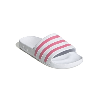 adidas Pool Slides Adilette Aqua 3-Stripes #23 (Cloudfoam footbed, molded EVA strap) white/pink - 1 pair